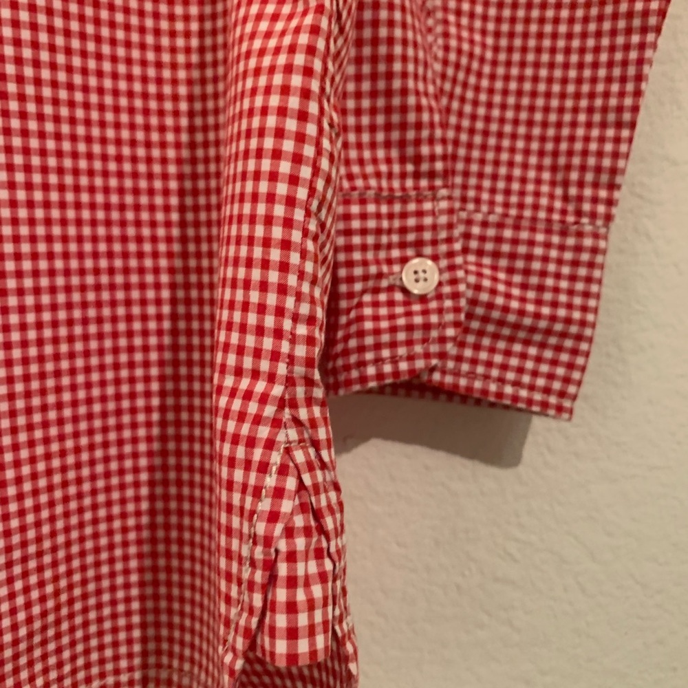 CURRENT/ELLIOTT The perfect shirt red gingham 1 S - Picture 6 of 8